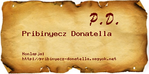 Pribinyecz Donatella névjegykártya